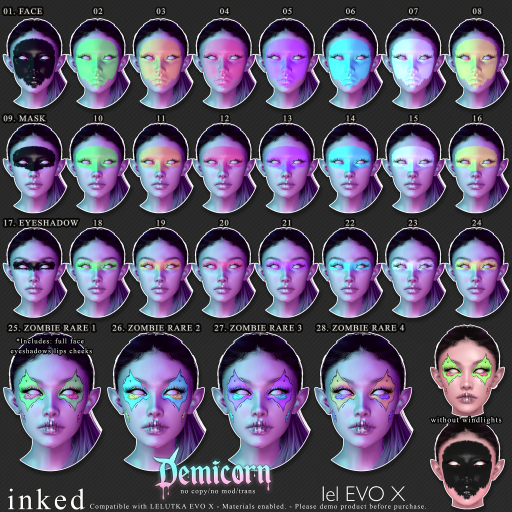 26. DEMICORN - INKED - ZOMBIE 2 RARE