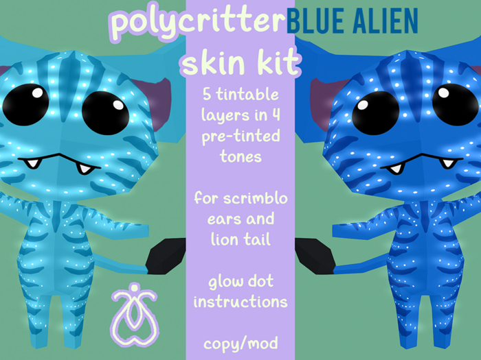 mothly. polycritter blue alien skin kit