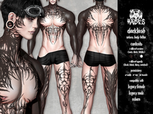[Hades] Darklash Unisex Full Body Tattoo (Worn/Black/Tintable)