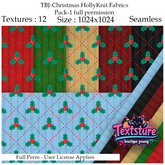 TBJ-Christmas HollyKnit Fabrics Pack-1 full permission