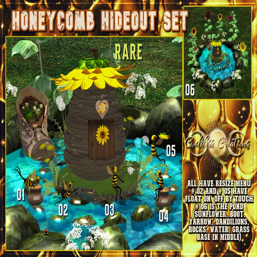 31 )O( GC: Honeycomb Hideout Set - Beehive House -RARE