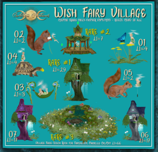 33 )O( GC: Wish Fairy Village Set-RARE #3