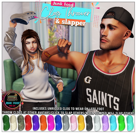 Junk Food - Clog Thrower & Slapper (Hot Pink)