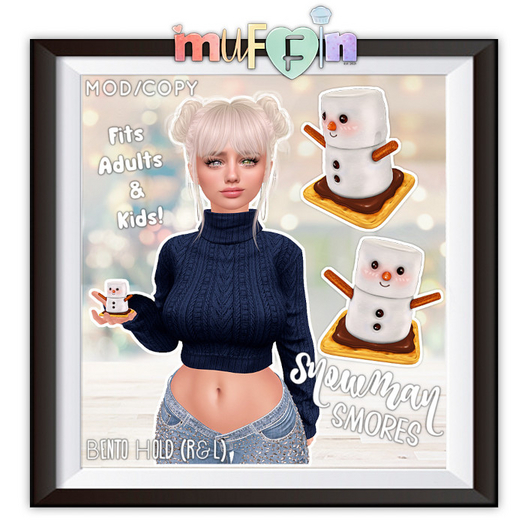 .muffin. Snowman Smores (ADD)