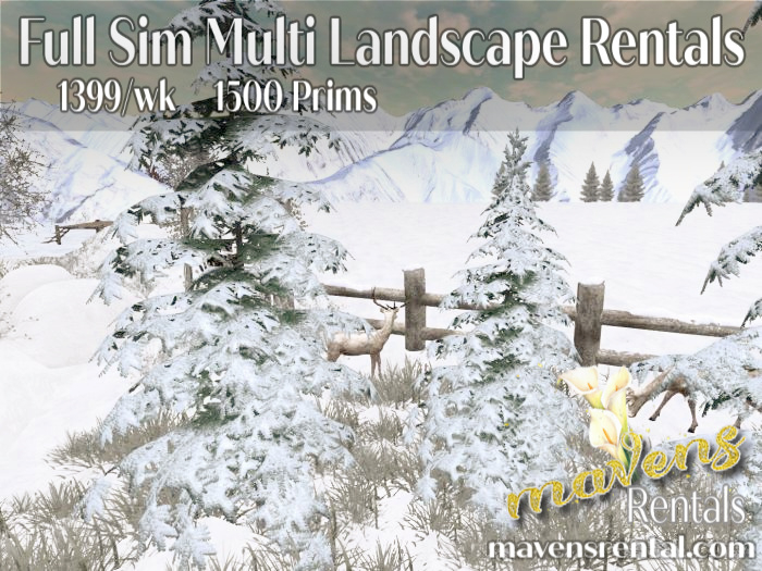1399/wk Full Sim Multi Landscapes in One - Mavens Rentals