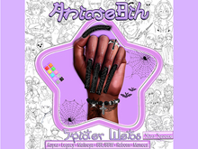 AnimeBih- Spider Webs Set' Slim Square Nails