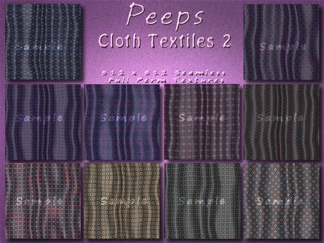 Second Life Marketplace - Peeps Textures Cloth Textiles 2
