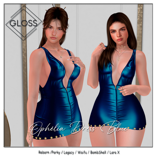 *Gloss* Ophelia Dress Blue