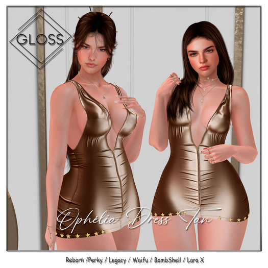 *Gloss* Ophelia Dress Tan