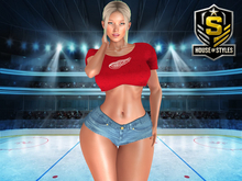 Detroit Red Wings Ladies Crop Tee (Red)