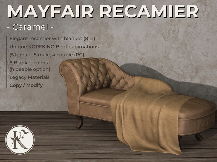 KOPFKINO - Mayfair Recamier - Caramel
