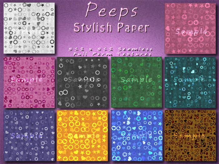 Peeps Textures Stylish Paper
