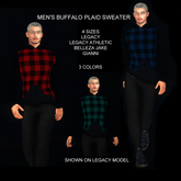 DEMO MEN'S SWEATER BUFFALO PLAID 