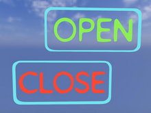 Two neon signs open - closed  - MESH - FULL PERM