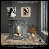 tms gothic fireplace set  *ADD*