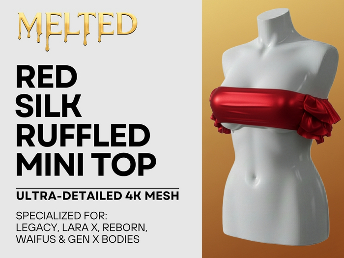 Ruffle Mini Top - Red Silk [MELTED]