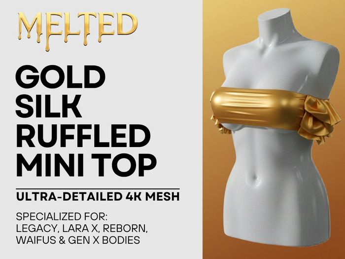 Ruffle Mini Top - Gold Silk [MELTED]