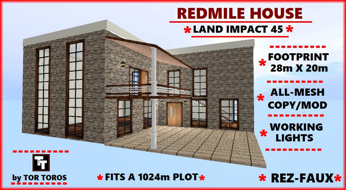 REDMILE HOUSE (Boxed)  LOW PRIM HOUSE