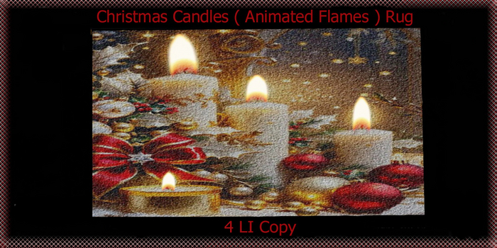 Christmas Candles ( Animated Flames ) Rug