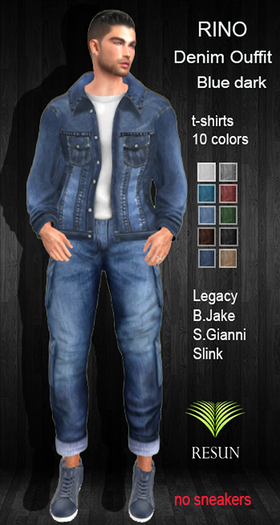 Res_Rino Casual Outfit Blue dark