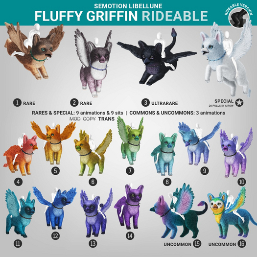 SEmotion Libellune Fluffy Griffin Rideable RARE 02