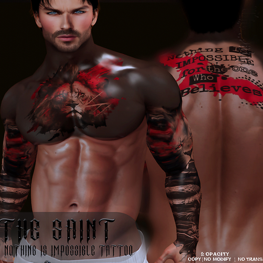 -THE SAINT-NOTHING IS IMPOSSIBLE TATTOO