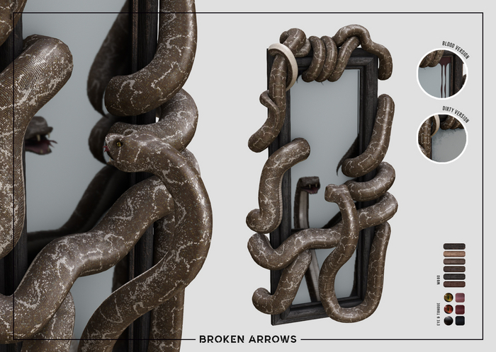 BROKEN ARROWS - Snake Mirror - Natural 