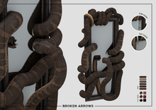 BROKEN ARROWS - Snake Mirror - Brown Buccata 