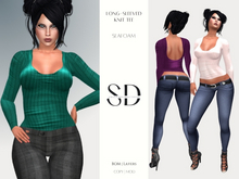 Long-Sleeved Knit Tee – Seafoam – BOM|Layers|Omega – Sweet Distractions