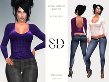 Long-Sleeved Knit Tee – Royal Blue – BOM|Layers|Omega – Sweet Distractions