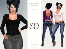 Long-Sleeved Knit Tee – Black – BOM|Layers|Omega – Sweet Distractions