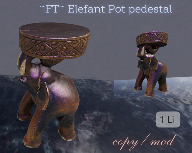 ~FT~ Elefant Pot pedestal 