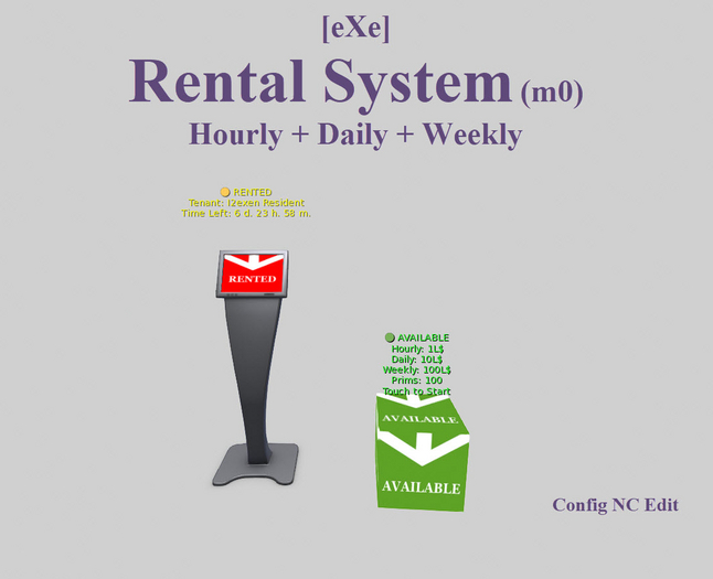 [eXe] Rental System (m0) BOX Rentbox for Rent Rental Rentals