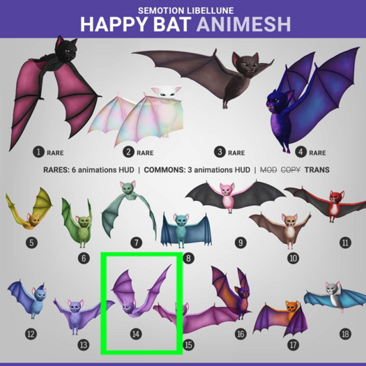 SEmotion Libellune Happy Bat Animesh COMMON 14