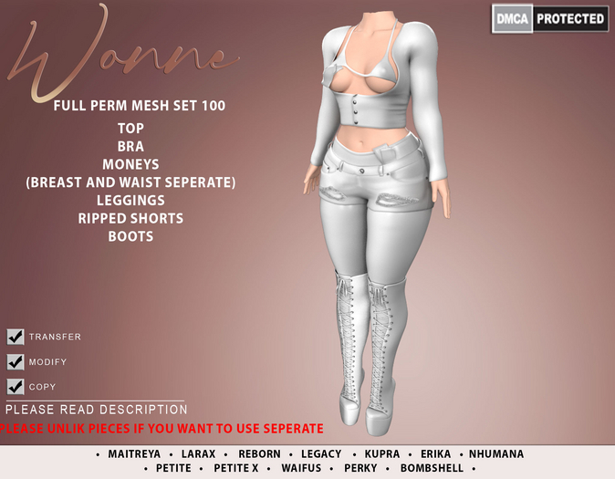 WONNE (100) Full Perm Mesh 