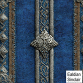 Blue Tooled Leather Seamless Texture