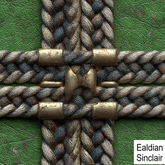 Green Leather With Braid Seamless Texture