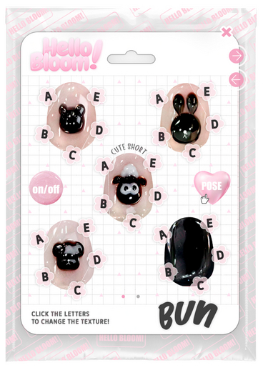 BLOOM - BUN NAILS [CUTE SHORT] eBODY