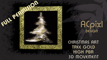 Art Picture Christmas Tree Gold
