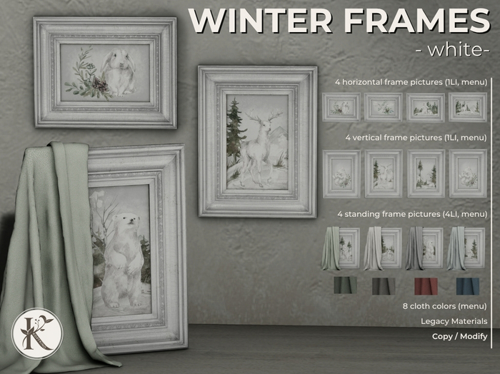 KOPFKINO - Winter Frames - White