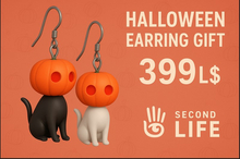 HALLOWEEN charming Pumpkin Cat Earrings