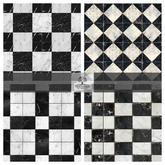 TB - BLACK AND WHITE CHECKERBOARD TILES