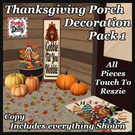 (PD) Thanksgiving Porch Decor Pack 1 