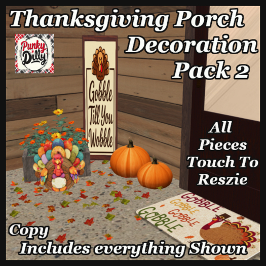 (PD) Thanksgiving Porch Decor Pack 2 