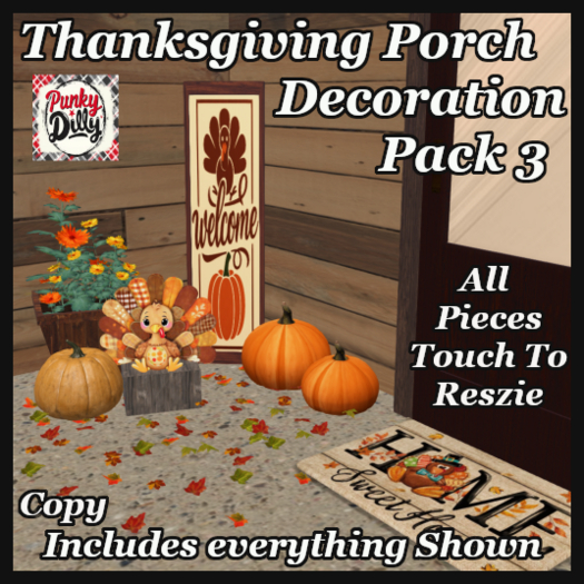 (PD) Thanksgiving Porch Decor Pack 3 