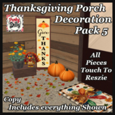 (PD) Thanksgiving Porch Decor Pack 5 