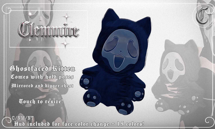 Clemmire -GhostFace Kitten - Razberry