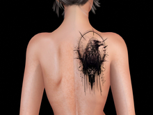Ravenstone - 2K Crow Goth Back Shoulder Tattoo BOM T44