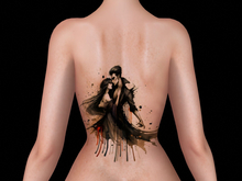 Ravenstone -2K Vampire Couple Goth Love Soulmate Lower Back Tattoo BOM Watercolours T36