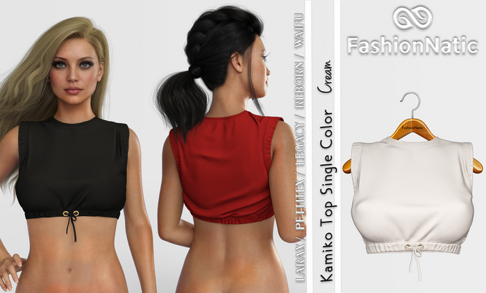Top Kamiko Cream -  Reborn, Reborn Waifu, Legacy, LaraX, PetiteX FashionNatic